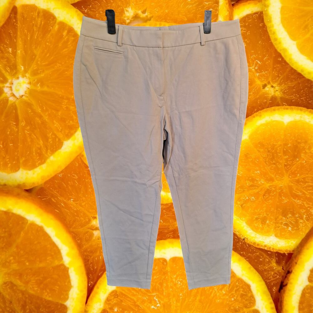 White House Black Market Tan Slim Ankle Pants Size 10R - Picture 3 of 4